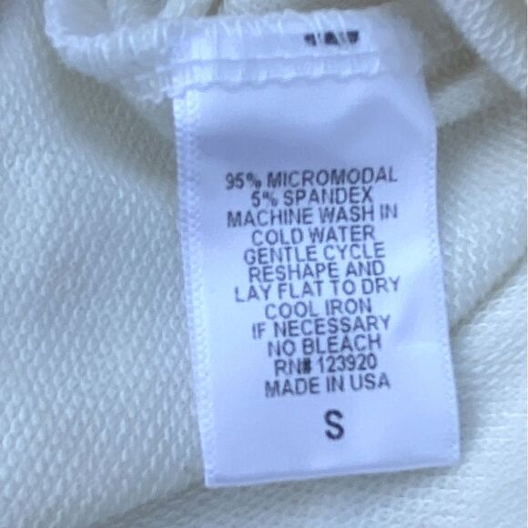 REVOLVE LA MADE Cold Shoulder Sweatshirt in Ivory and Tangerine size S EUC! - Picture 5 of 6